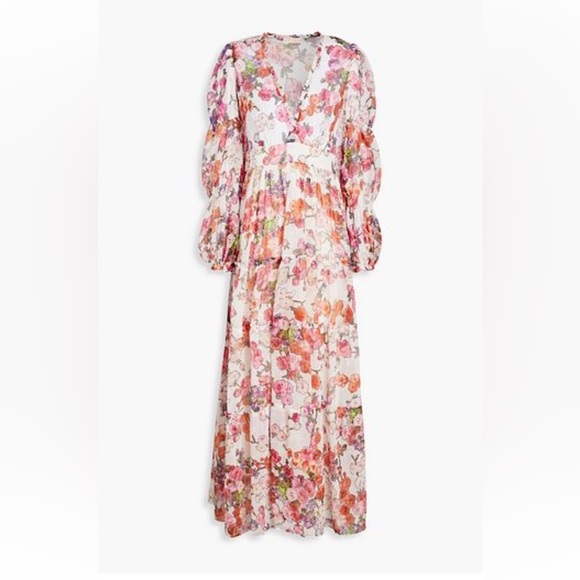 Bytimo XL Gathered floral print crepon maxi dress - Picture 3 of 8